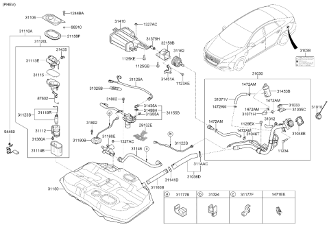 2019 Hyundai Sonata Hybrid Fuel System Diagram 2