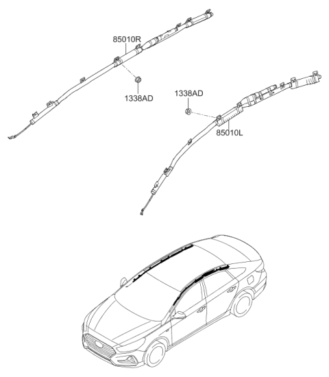 2019 Hyundai Sonata Hybrid Air Bag System Diagram 2