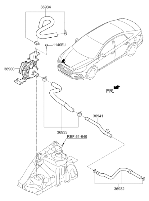 2019 Hyundai Sonata Hybrid Electronic Control Diagram 2