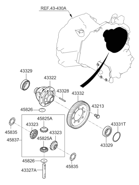 2013 Hyundai Tucson Transaxle Gear-Manual Diagram 5