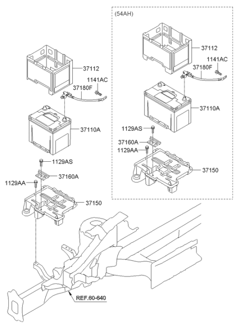2012 Hyundai Tucson Battery Sensor Cable Diagram for 37180-2S100