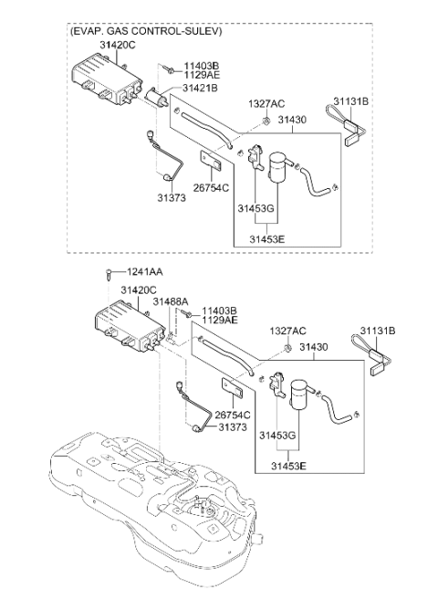 2013 Hyundai Tucson Fuel System Diagram 2