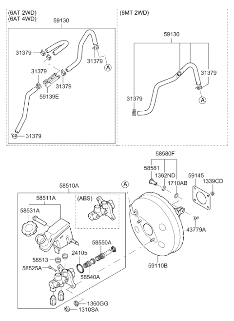 2012 Hyundai Tucson Piston Assembly-Primary Diagram for 58550-2S200