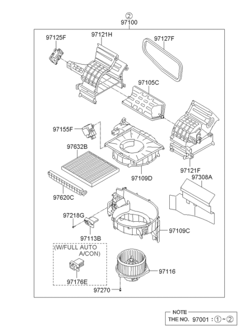 2011 Hyundai Tucson Door Assembly-Intake Diagram for 97122-1M000
