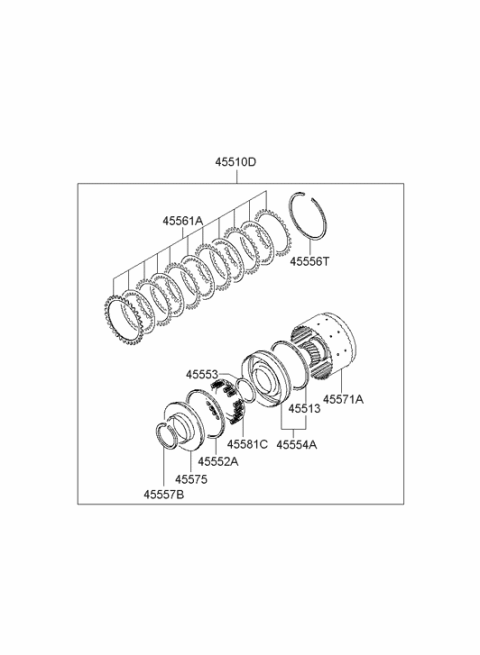 2007 Hyundai Sonata Old Body Style Transaxle Clutch - Auto Diagram 2