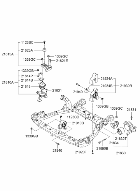 2007 Hyundai Sonata Bolt Diagram for 11236-10206-K