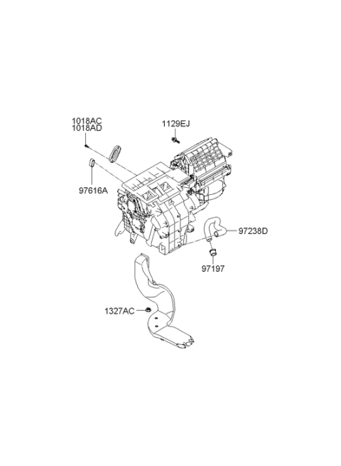 2007 Hyundai Sonata Old Body Style Heater System-Heater & Blower Diagram 4