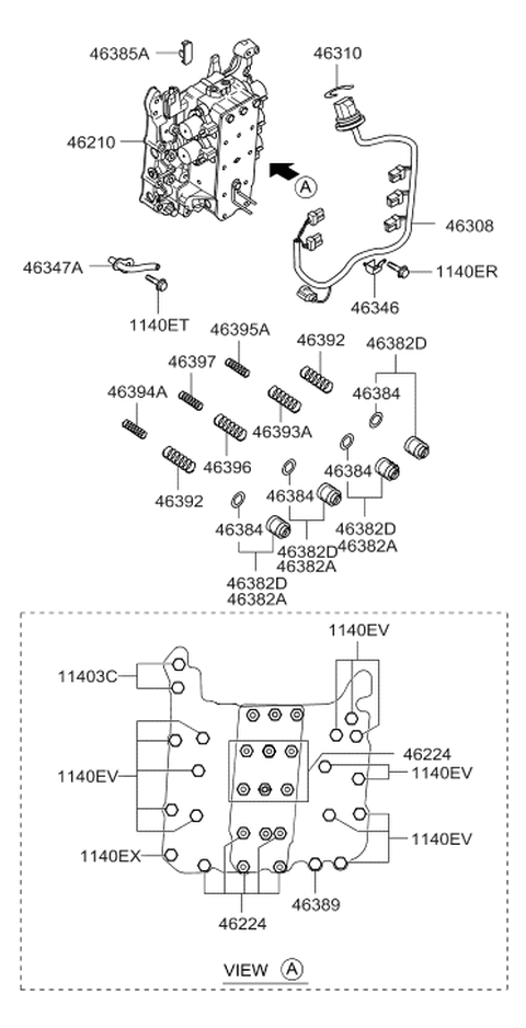 2007 Hyundai Sonata Old Body Style Transmission Valve Body Diagram 2