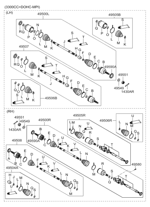2007 Hyundai Sonata Old Body Style Drive Shaft Diagram 2