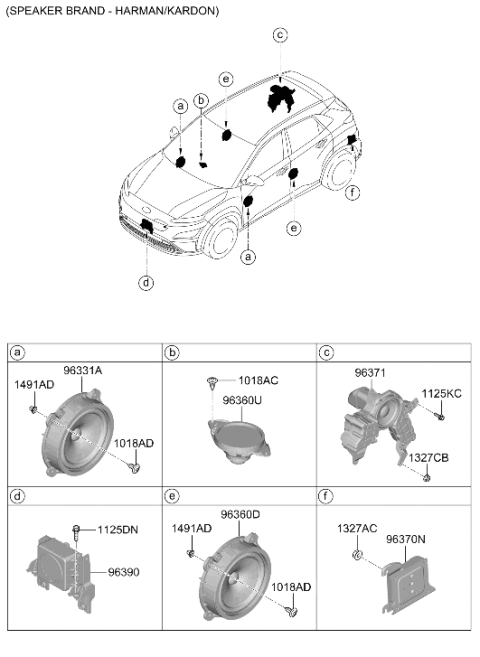 2022 Hyundai Kona Electric Speaker Diagram 2