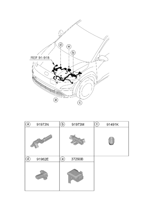 2023 Hyundai Kona Electric Protector Wiring Diagram for 91961-K4020