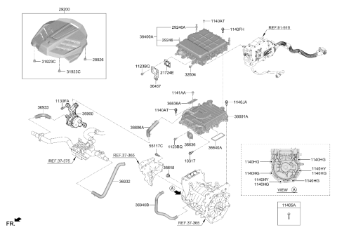 2023 Hyundai Kona Electric Rubber-Mounting Diagram for 29240-2A882