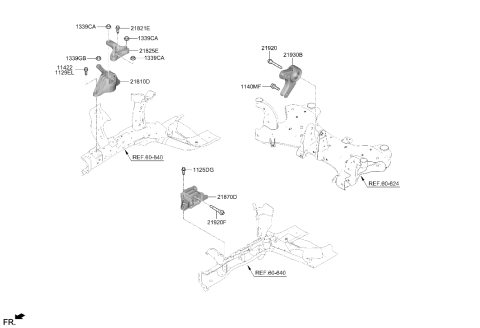 2023 Hyundai Kona Electric Bracket Assembly-RR MTG Diagram for 21930-K4100