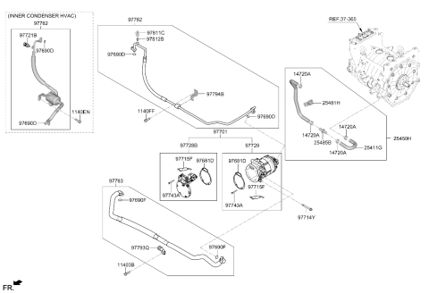 2022 Hyundai Kona Electric Suction Hose Diagram for 97763-K4010