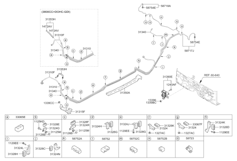 2014 Hyundai Genesis Coupe Clip-LPG Tube Diagram for 33065-26010