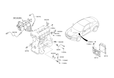2013 Hyundai Genesis Coupe Electronic Control Diagram 2