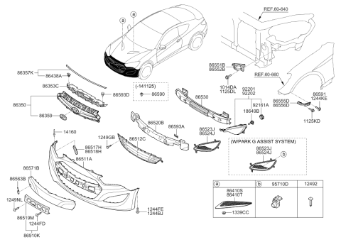 2013 Hyundai Genesis Coupe Headlamp Dust Cap Diagram for 92140-2M010