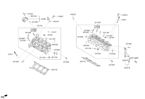 2012 Hyundai Genesis Coupe Intake Valve Seat Diagram for 22112-3CGB0