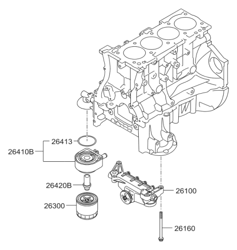 Front Case & Oil Filter - 2013 Hyundai Genesis Coupe