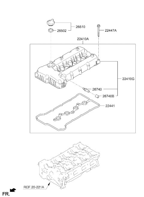 2013 Hyundai Genesis Coupe Rocker Cover Diagram 5