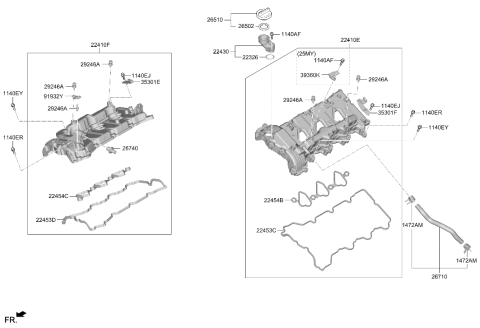 2025 Hyundai Genesis GV70 Korean made Rocker Cover Diagram 3
