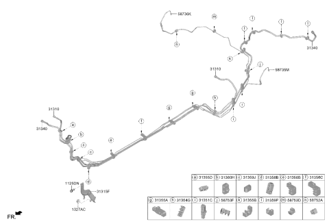 2025 Hyundai Genesis GV70 Korean made Fuel Line Diagram 2