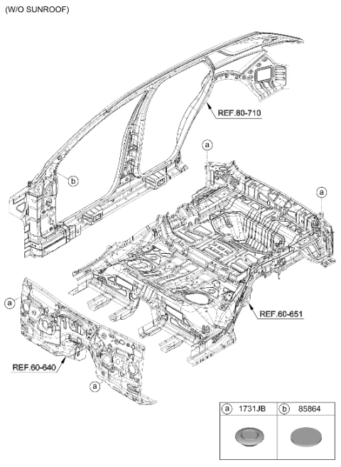 2025 Hyundai Genesis GV70 Korean made Sunroof Diagram 2