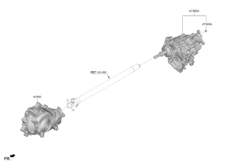 2025 Hyundai Genesis GV70 Korean made Transfer Assy Diagram 2