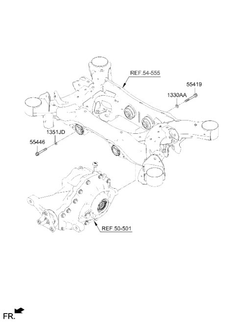 2025 Hyundai Genesis GV70 Korean made Engine & Transaxle Mounting Diagram 4