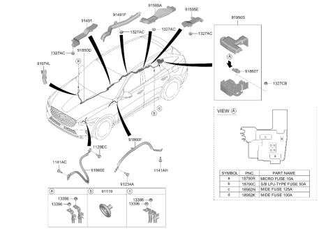 2026 Hyundai Genesis GV70 Grommet-Wiring Diagram for 91981-AR060