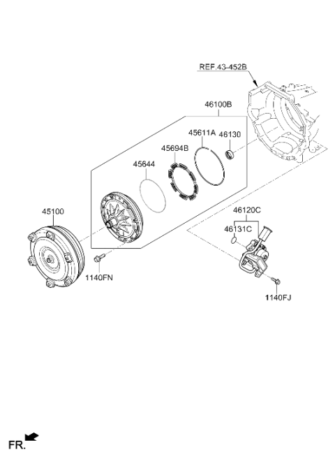 2025 Hyundai Genesis GV70 US made Oil Pump & TQ/Conv-Auto Diagram 2