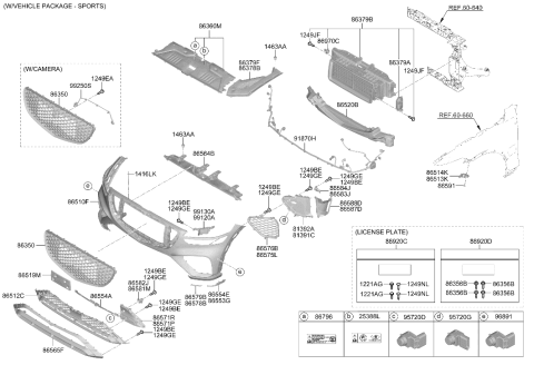 2026 Hyundai Genesis GV70 Ultrasonic Unit Diagram for 99311-PI300-EB