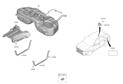 2025 Hyundai Genesis GV70 US made Fuel System Diagram 2