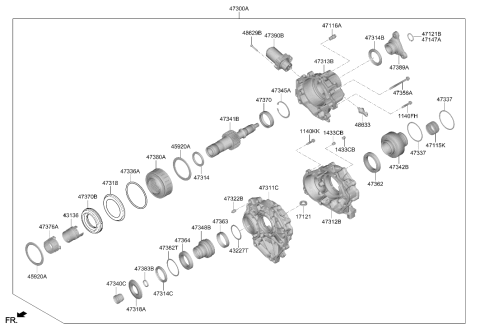 2025 Hyundai Genesis GV70 US made Transfer Assy Diagram 3