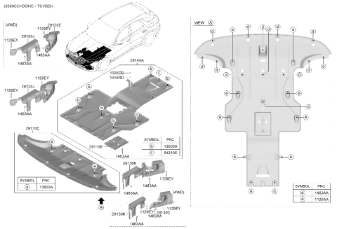 2025 Hyundai Genesis GV70 US made Under Cover Diagram 2