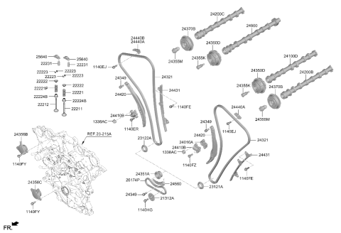 2026 Hyundai Genesis GV70 Camshaft & Valve Diagram 2