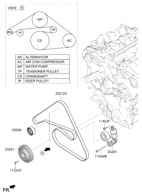 2026 Hyundai Genesis GV70 Coolant Pump Diagram 2