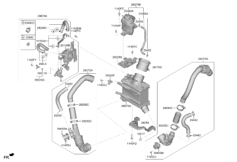 2025 Hyundai Genesis GV70 US made Turbocharger & Intercooler Diagram 2