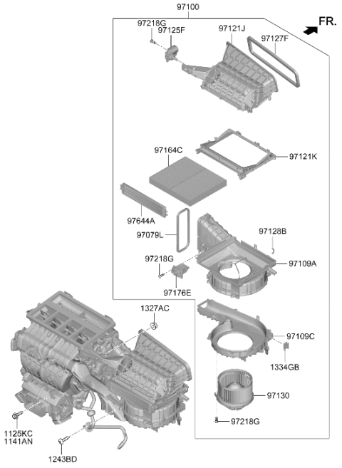 2025 Hyundai Genesis GV70 US made Heater System-Heater & Blower Diagram 2