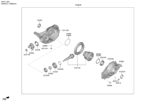 2025 Hyundai Genesis GV70 US made Rear Differential Carrier Diagram 2