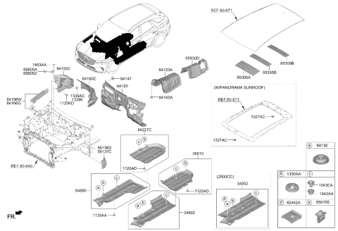 2025 Hyundai Genesis GV70 US made Isolation Pad & Plug Diagram 2