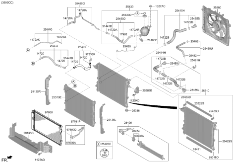 2025 Hyundai Genesis GV70 US made Engine Cooling System Diagram 2