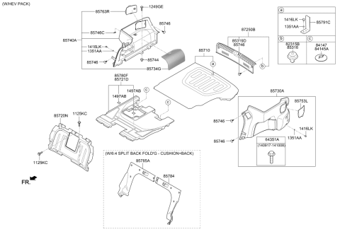2017 Hyundai Sonata Hybrid Plug Trim Mounting Diagram for 85747-29000