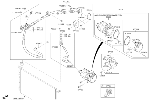 2017 Hyundai Sonata Hybrid Bolt-Compressor Mounting Diagram for 11630-08036-PA