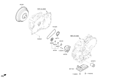 2020 Hyundai Elantra Korean made Oil Pump & TQ/Conv-Auto Diagram 2