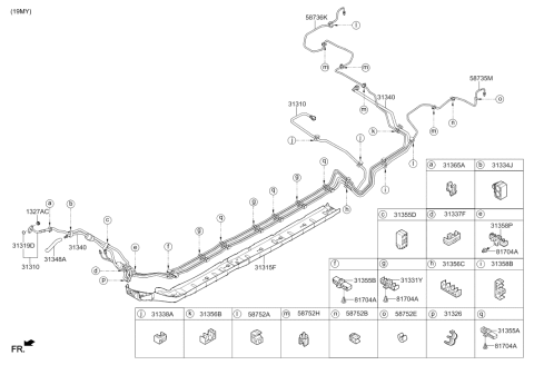 2020 Hyundai Elantra Korean made Fuel Line Diagram 2