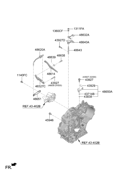 2020 Hyundai Elantra Korean made Transaxle Brake-Auto Diagram 2