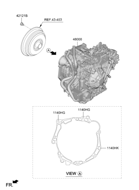 2020 Hyundai Elantra Korean made Transaxle Assy-Auto Diagram 2