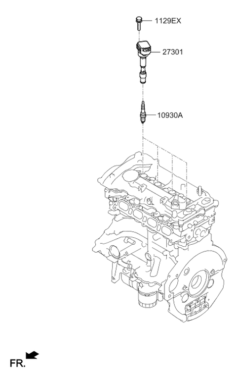 2020 Hyundai Elantra Korean made Spark Plug & Cable Diagram 2