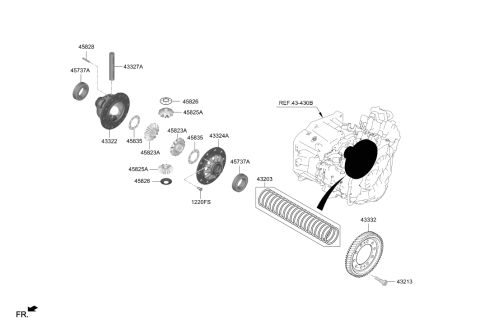2020 Hyundai Elantra Korean made Transaxle Gear-Manual Diagram 5